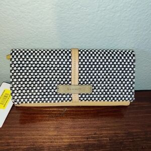 Hammitt Benjamin Wallet Slim In Sunday California Fabric  and Tan Leather